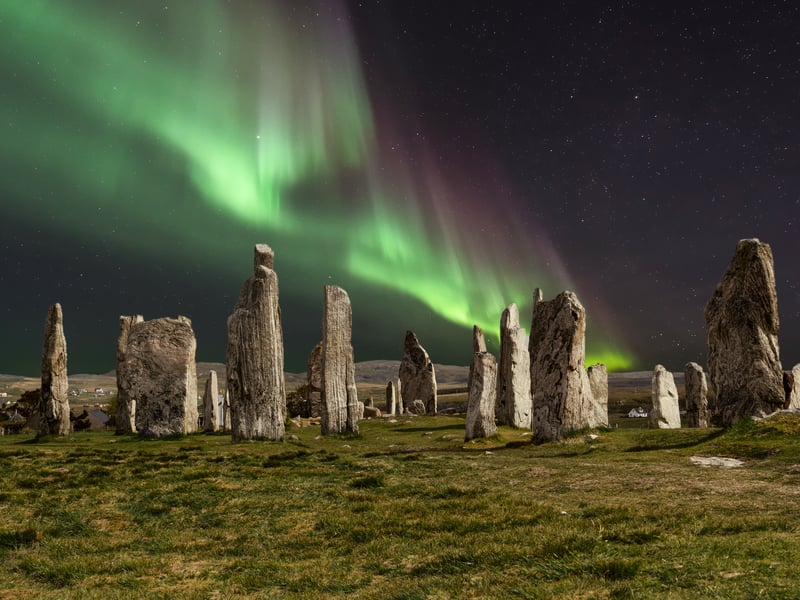 With almost no light pollution, the Outer Hebrides are among Scotland’s best dark sky locations. Specifically, the Isle of Lewis offers spectacular views of the sky.