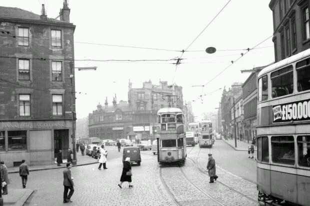 Situated south of Charing Cross is Anderston, on the north shore of the Clyde. The old Anderston was flattened for the M8. Scores of high-density tenement-laden streets, including the ancient five-way-junction at Anderston Cross, were swept away for what was originally intended to be the western flank of the Inner Ring Road. In 1950 Anderston had 32,000 residents, but within just 20 years more than two thirds of them had been relocated to new ‘villages in the sky’; the high rise blocks which were being constructed on the outskirts of the city and beyond.