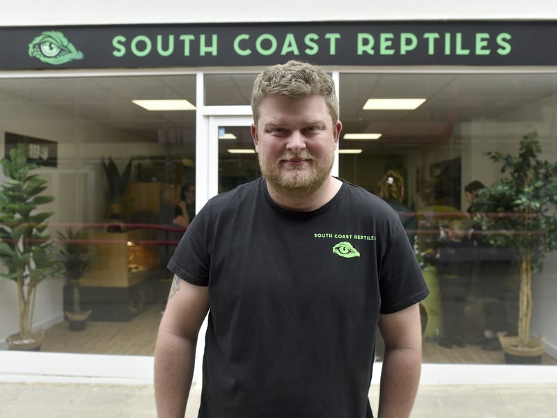 Joshua Lattimer-Hedley, owner of South Coast Reptiles which has opened in Wellington Way, Waterlooville.

Picture: Sarah Standing (180425-1937)