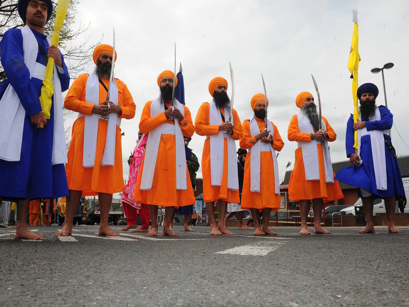 Sikhs celebrate.