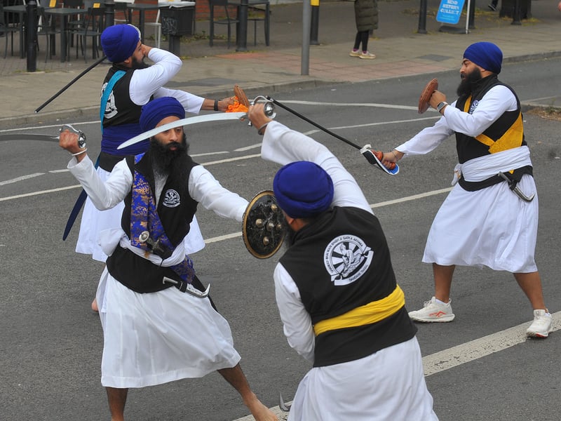 The celebrations continued with music, food and martial arts displays.