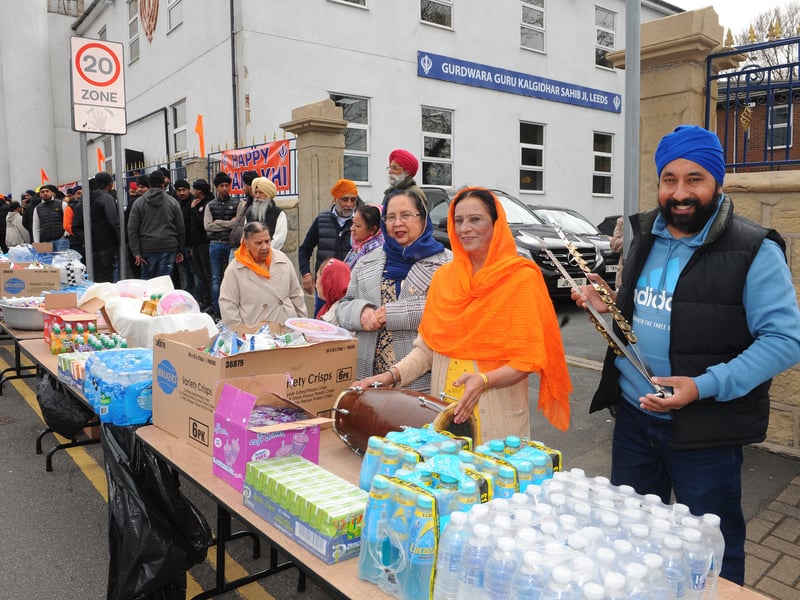 Plenty of food at Gurdwara Guru Kalidhar Sahib, Leeds.