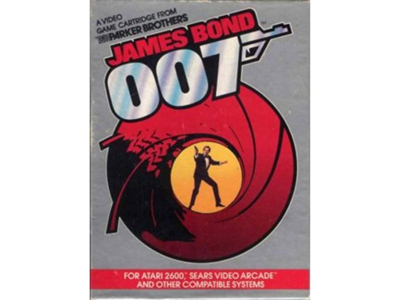 The first official game based on the adventures of Britain's most famous spy was 1984's 'James Bond 007', released for the Atari 2600, Atari 5200, Atari 8-bit computers, Commodore 64, and ColecoVision. It's based on missions from a variety of Bond films - namely 'Diamonds are Forever', 'The Spy Who Loved Me', 'Moonraker' and 'For Your Eyes Only'. It's a horizontally-scrolling shooter which sees the player pilot a multi-purpose vehicle being attacked by the likes of boats, frogmen, helicopters, and submarines.