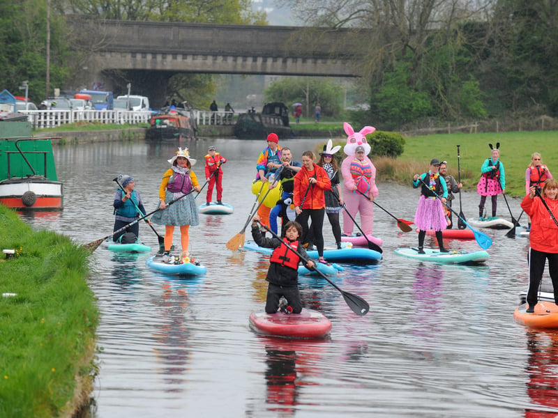 Paddlers at the Easter event dressed for the occasion.