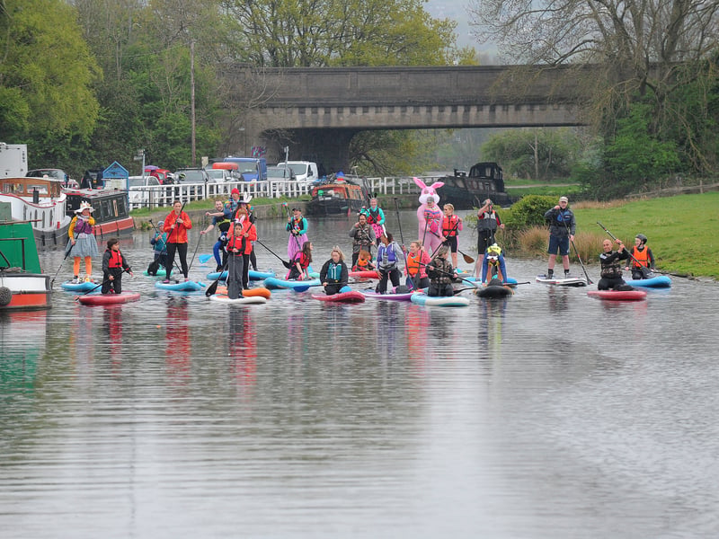 Paddlers at the Easter event dressed for the occasion.