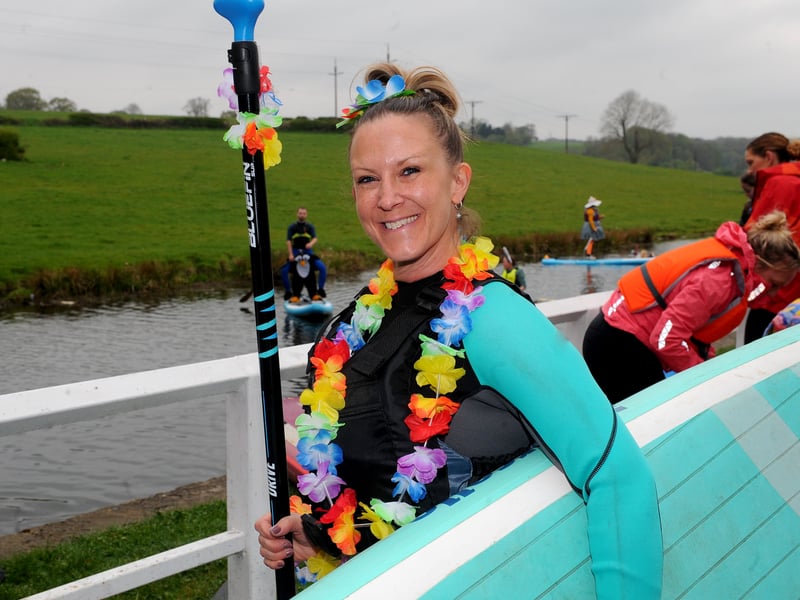 Kirsty Muskin at the start of the paddle event.
