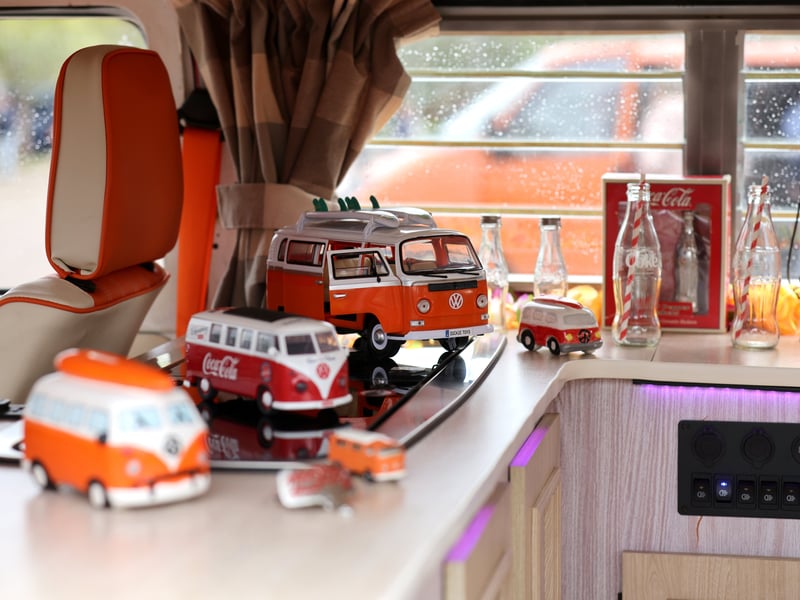 Car enthusiasts rushed to Port Solent to showcase their love for vintage camper vans.