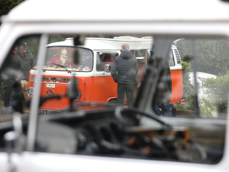 Car enthusiasts rushed to Port Solent to showcase their love for vintage camper vans.