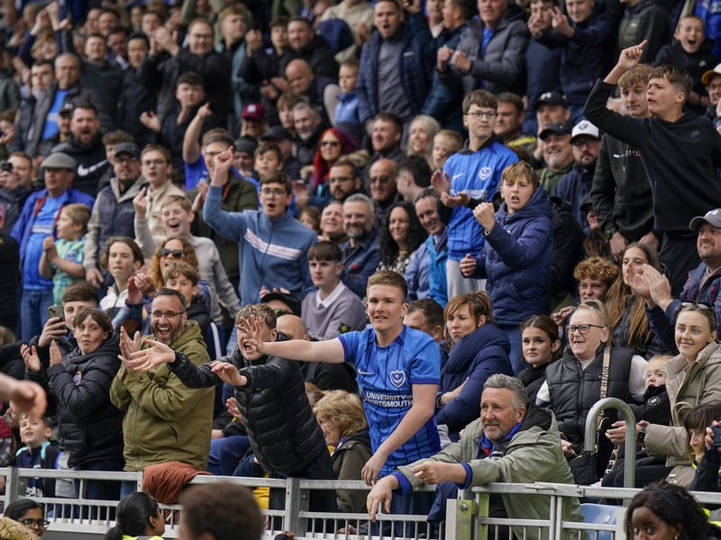 Partying Pompey fans played their part as they roared their side to Championship survival against Watford.