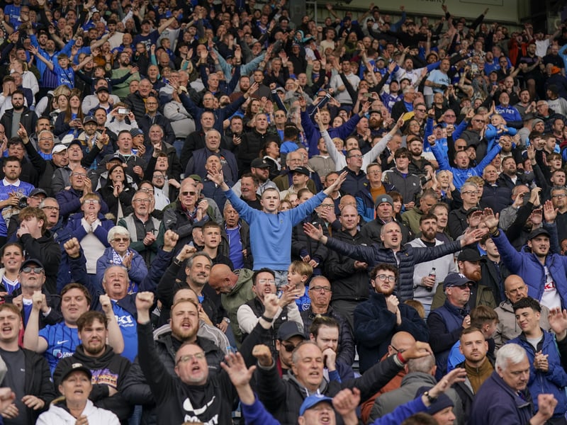 Partying Pompey fans played their part as they roared their side to Championship survival against Watford.
