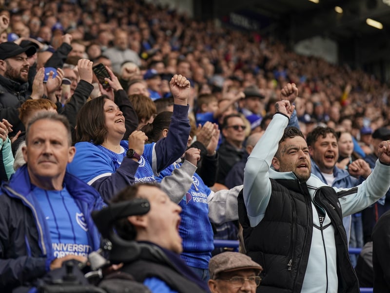 Partying Pompey fans played their part as they roared their side to Championship survival against Watford.