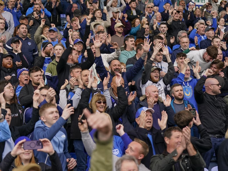 Partying Pompey fans played their part as they roared their side to Championship survival against Watford.