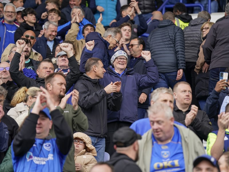 Partying Pompey fans played their part as they roared their side to Championship survival against Watford.