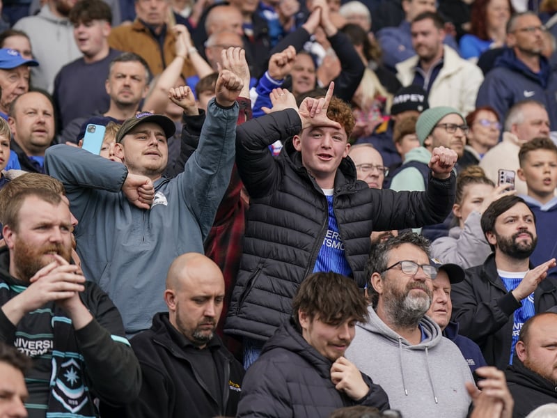 Partying Pompey fans played their part as they roared their side to Championship survival against Watford.