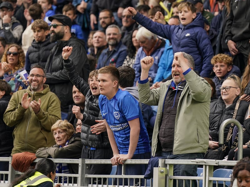 Partying Pompey fans played their part as they roared their side to Championship survival against Watford.