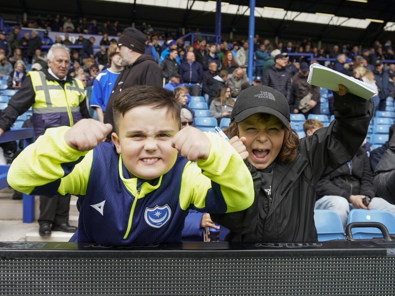 Partying Pompey fans played their part as they roared their side to Championship survival against Watford.