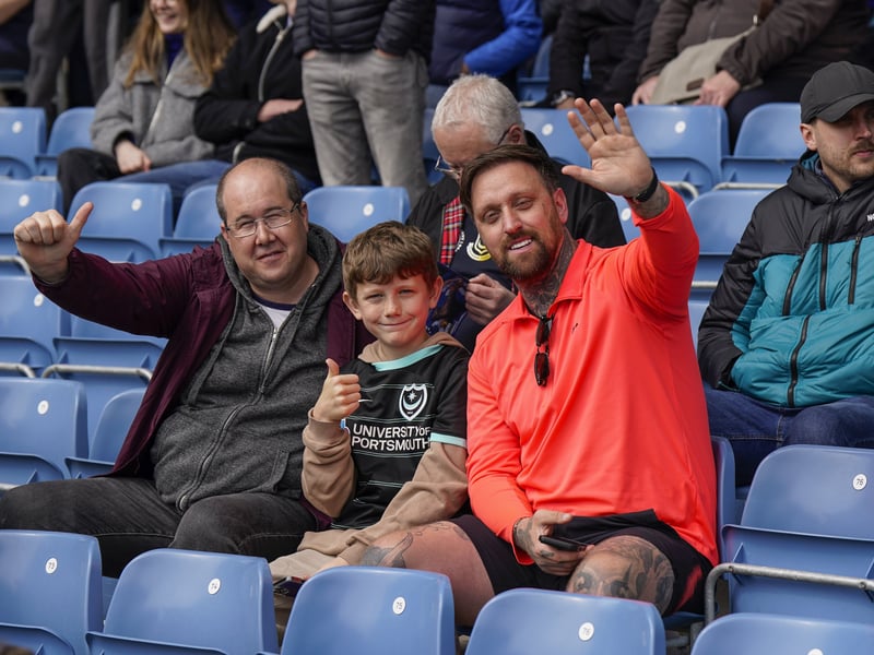 Partying Pompey fans played their part as they roared their side to Championship survival against Watford.