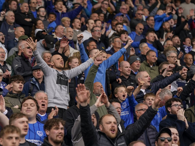 Partying Pompey fans played their part as they roared their side to Championship survival against Watford.