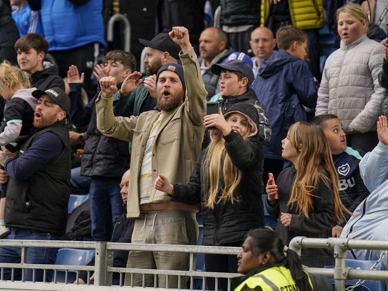 Partying Pompey fans played their part as they roared their side to Championship survival against Watford.
