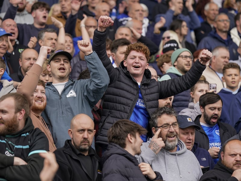 Partying Pompey fans played their part as they roared their side to Championship survival against Watford.