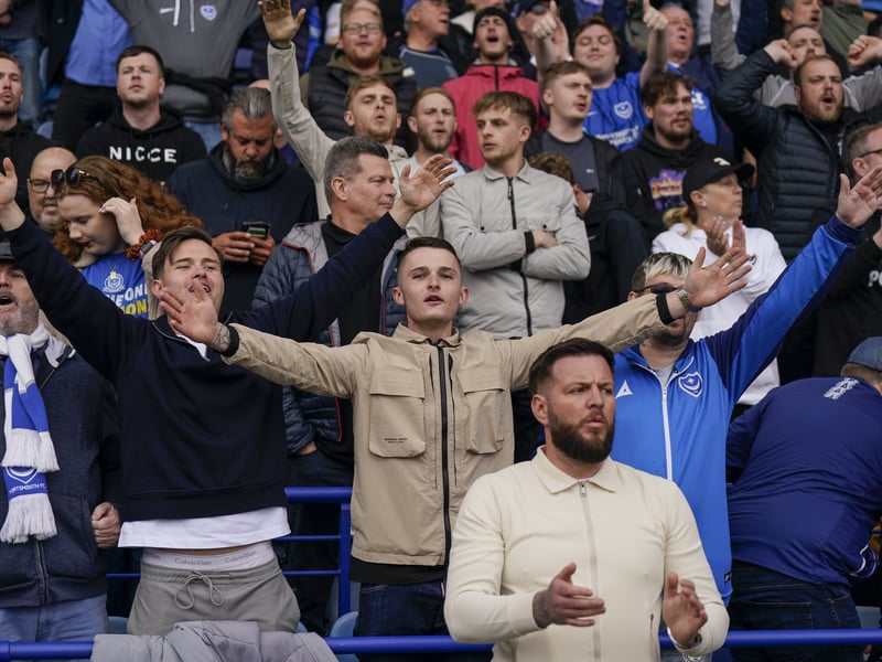 Partying Pompey fans played their part as they roared their side to Championship survival against Watford.