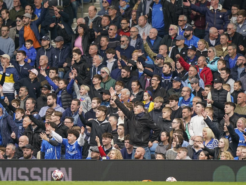 Partying Pompey fans played their part as they roared their side to Championship survival against Watford.