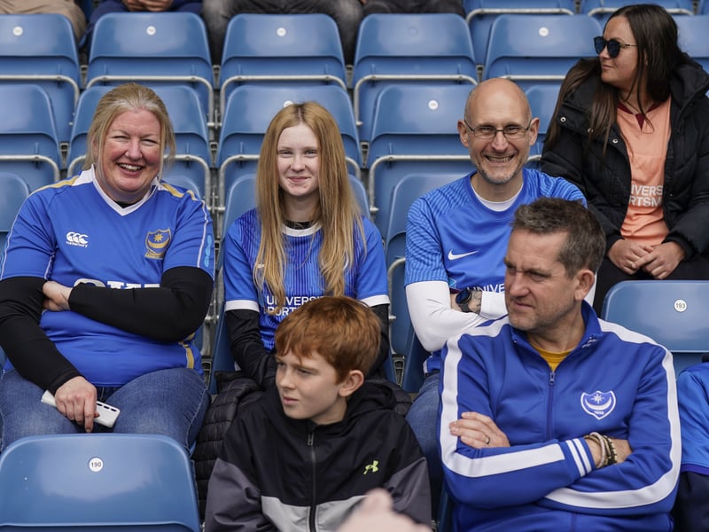 Partying Pompey fans played their part as they roared their side to Championship survival against Watford.