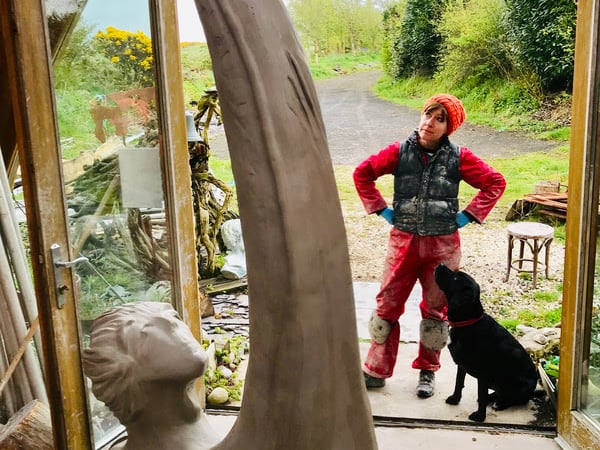 Artist Sarah Cunningham Bell at work.