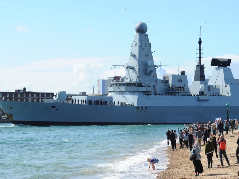 Type 45 Daring-class destroyers have an out of service date of 2038. This includes HMS Daring, Dauntless, Diamond, Dragon, Defender and Duncan.