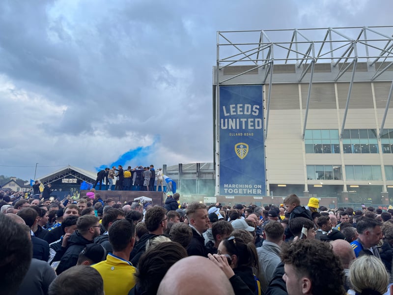 Leeds fans here, Leeds fans there.