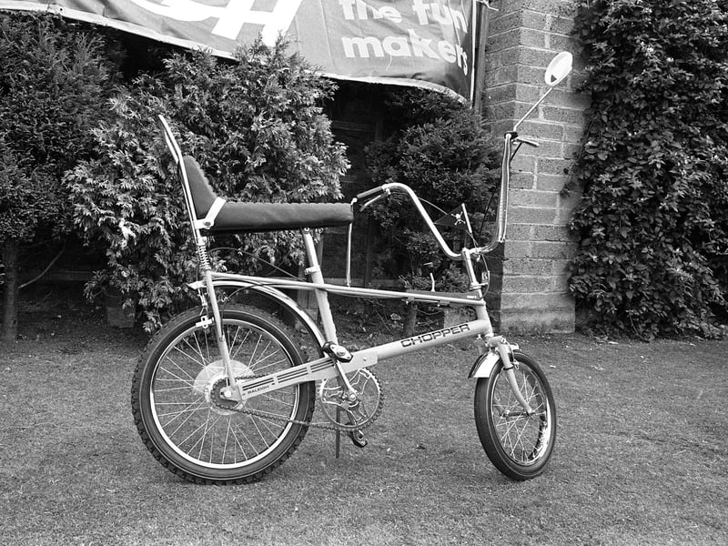 Raleigh Chopper bikes were top of every child's wish list during the 1970s. The iconic design, inspired by dragsters and 'chopped' motorbikes, epitomoised cool for a generation of youngsters.