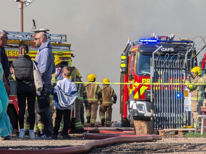Firefighters on the scene