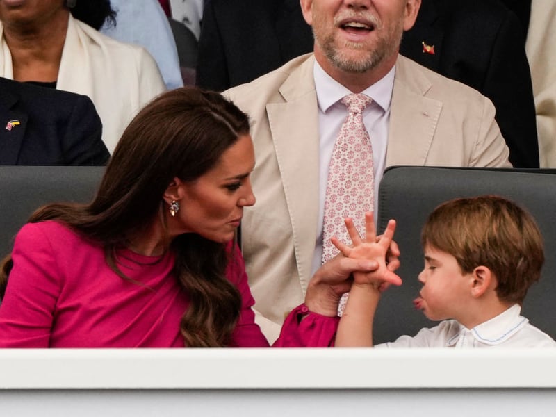 A classic Prince Louis photo with his mother, Catherine, Princess of Wales on June 5, 2022