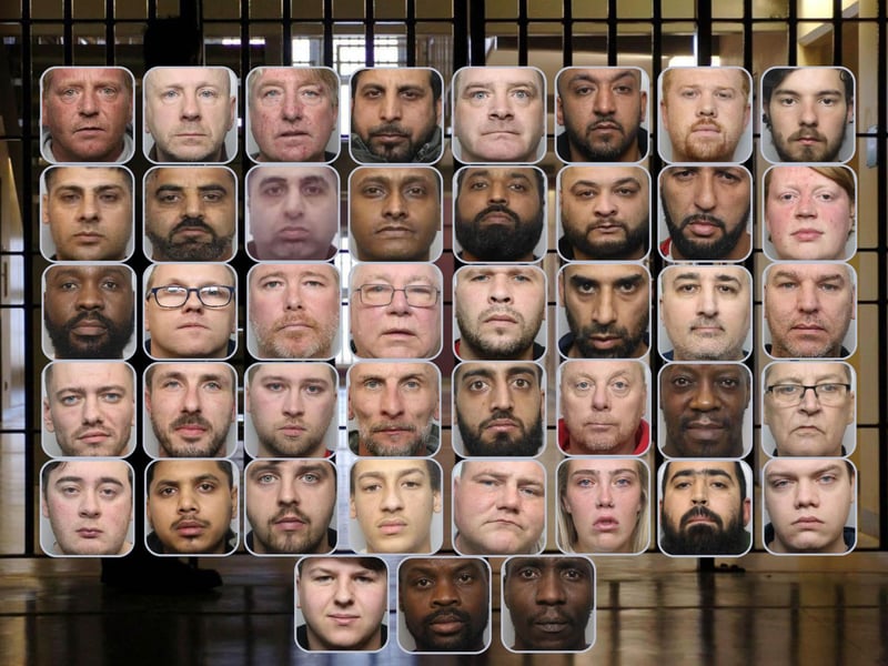 43 sex offenders jailed over past year for combined total of 518 years