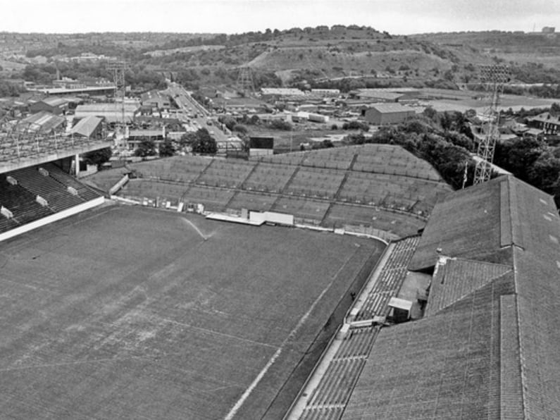 Sheffield Wednesday's Hillsborough Stadium pictured in 1977
