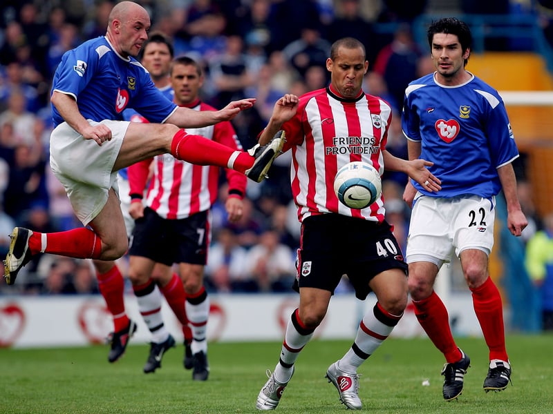 Steve Stone challenges former Blues team-mate - and title winner - Nigel Quashie.