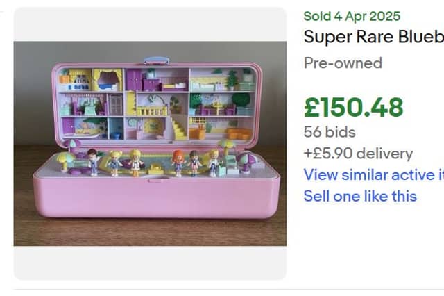The miniature world of Polly Pocket was huge in the 1980s and remains as popular as ever today. This rare 1989 Polly's Pool Party playset sold in April 2025 for £150.48.