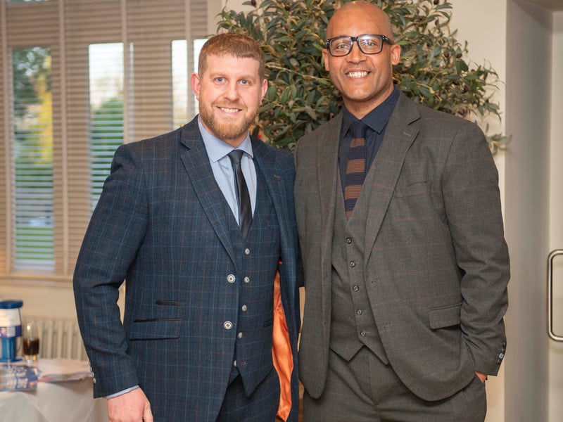 Lancashire Mind Ambassador Clarke Carlisle and Lancashire Mind CEO David Dunwell.