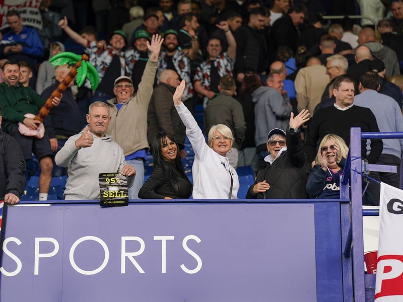 Fans were in good spirits for the Blues' final away game of the season