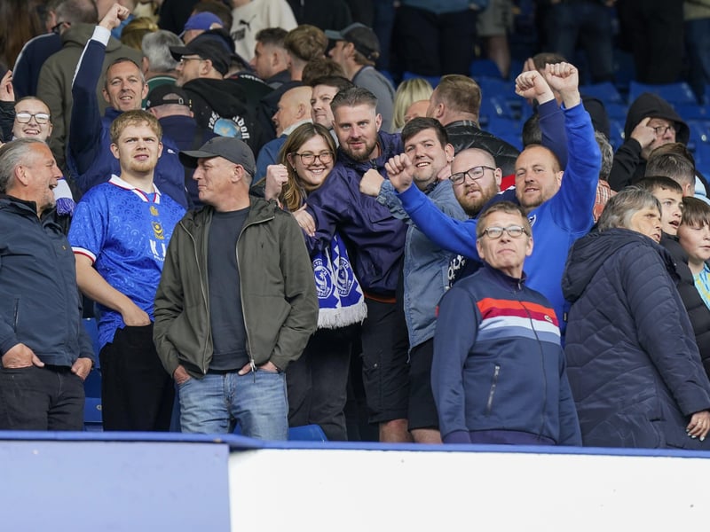 Fans were in good spirits for the Blues' final away game of the season knowing Championship safety was in the bag