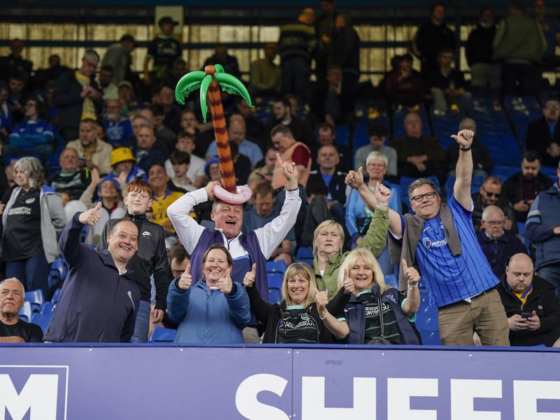 Fans were in good spirits for the Blues' final away game of the season