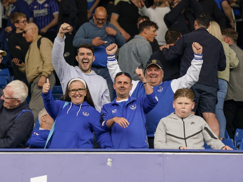 Fans were in good spirits for the Blues' final away game of the season knowing Championship safety was in the bag
