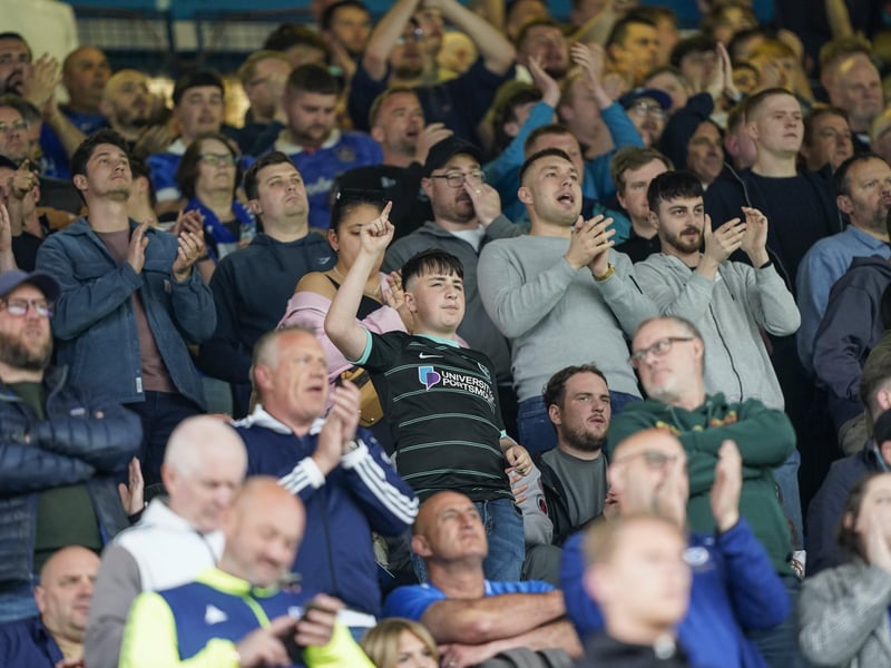 Making their presence felt in the away end.