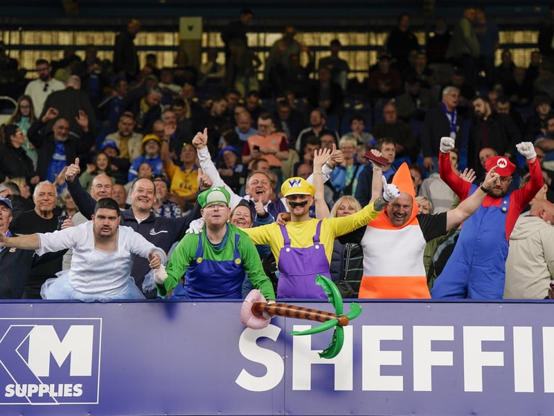 Fans were in good spirits for the Blues' final away game of the season