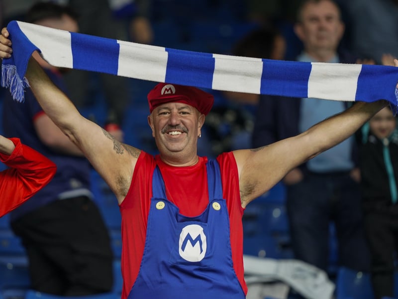 Fans were in good spirits for the Blues' final away game of the season knowing Championship safety was in the bag