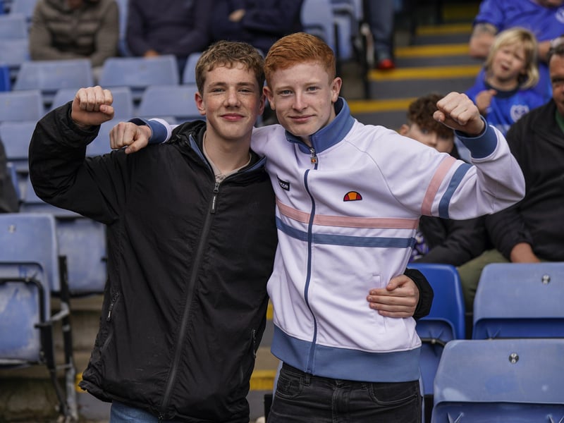 Two of the 2,801 Pompey fans who made the trip to Sheffield Wednesday