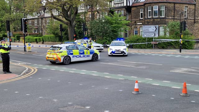 West Yorkshire Police were called to Otley Road at 2.47pm on Saturday, April 26, to reports on an ongoing serious incident involving a man seen with weapons.