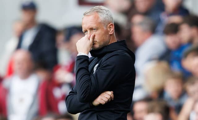 Neil Critchley was sacked as head coach of Hearts following their 1-0 defeat to Dundee at the weekend. Cr: SNS Group.
