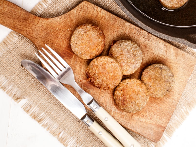 Also known as white pudding, mealy pudding is similar to black pudding but instead of blood it contains suet fat, oatmeal or barley, and onion stuffed inside a skin – though recipes vary, with other iterations of the food coming from Ireland and the rest of the UK.