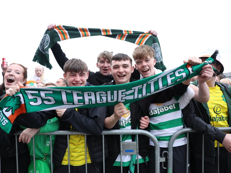 Fans celebrate the club's historic achievement.